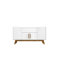 Manhattan Comfort 244BMC6 Addie 53.54 Sideboard with 5 Shelves in White